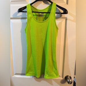 Under Armour Neon Lime Ribbed Performance Tank Top
